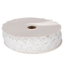 Artikel Decoratief kanten lint, fijn katoenen band voor knutselprojecten, 15 mm breed, 10 m lang