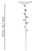 Artikel Kunstmatige katoentak met 8 echte bloemen, 78 cm