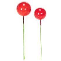 Artikel Kunstmatige mini-kerstballen in de vorm van rode bessen voor bloemversiering, 2 cm, 48 stuks