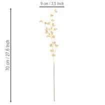 Artikel Decoratie met kunstmatige bessentakken, goudkleurig, 70 cm, 3 stuks