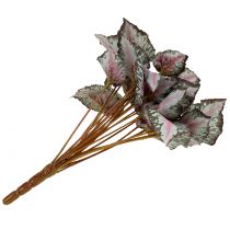 Artikel Kunstmatige begonia bush groen, violet 34cm