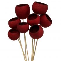 Bell Cup Mix op een stokje Donkerrood 15st