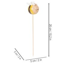 Artikel Tuinsteker met bijenmotief voor buitendecoratie in de tuin en op het balkon, 26 cm, 4 stuks