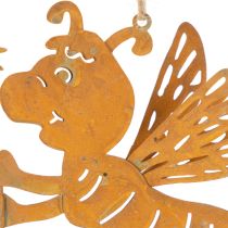 Artikel Hangende bijendecoratie, roestkleurig metaal, zomerdecoratie, 12 cm, 6 stuks