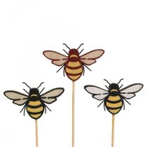 Bijensteker houten bloemsteker natuurkleurig 34cm 12st