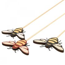 Artikel Bijensteker houten bloemsteker natuurkleurig 34cm 12st
