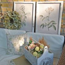 Artikel Foto met shabby chic houten frame, bloemen wanddecoratie 40×50cm