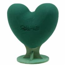 Steekschuim 3D hart met voet, groen 30cm x 28cm