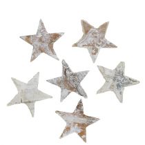 Artikel Berken sterren mini 2cm - 2.5cm whitewash 150st