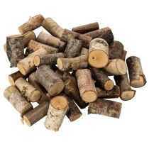 Artikel Decoratieve stukjes berkenhout met bast voor knutselprojecten, 3 cm, 300 g