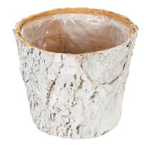 Artikel Bloempot met boomschorslook, ideaal voor een rustieke interieurstijl en plantendecoratie, 12 cm, 4 stuks