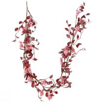 Artikel Bladslinger herfstdecoratie decoratieve hanger in roze 125cm