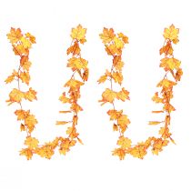 Artikel Bladslinger herfstslinger oranje geel 168cm 2st