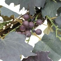 Decoratieve krans van wijnbladeren en druiven Herfstkrans van wijnstokken Ø60cm
