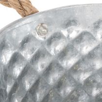 Artikel Plaatmetalen schaal met touwgrepen Ø18cm H10cm