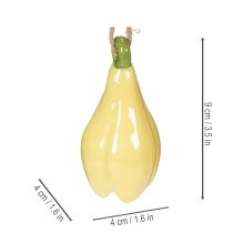 Artikel Keramische bloemhangers, vrolijk ontwerp, bloemenpatroon, lentedecoratie, 9 cm, 6 stuks