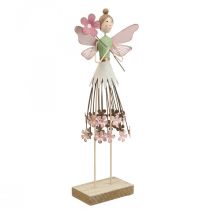 Bloesem fee tafeldecoratie lente metalen decoratie fee roze H30cm