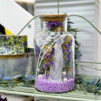 Bloesemfeeën, lentedecoratie, bloemenelfen violet H19/19.5cm set van 2