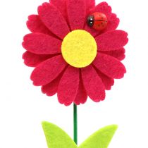 Decoratieve bloemplug met lieveheersbeestje H24cm 12st