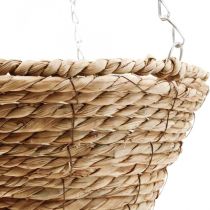 Bloemenmand hangmand Hangmand plantenmand stro Ø30cm