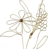Artikel Bloemenslinger metalen decoratieve hanger goudmotief weide 110cm