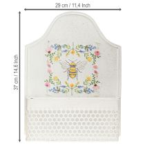 Artikel Hangende bloembak metaal bij crèmekleurig L29cm