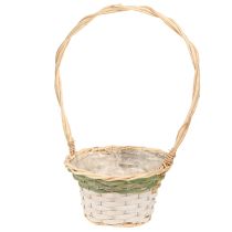 Artikel Bloemmand Handvat Natuurlijk Groen Grijs Wit Ø18–26cm Set van 3