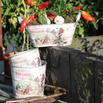 Artikel Bloempot klein metaalkleurig Fresh Garden H16cm 2st