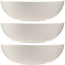 Artikel Bloemenschaal kunststof schaal in beige gevlekt Ø30cm 3st