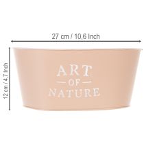 Artikel Ovale zinken bloempot, antieke roos, plantenbak, 27×18 cm, H12,5 cm