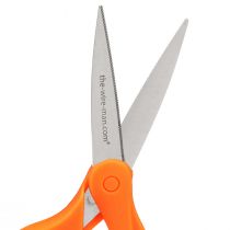 Artikel Bloemenschaar met tanden van roestvrij staal in de kleur oranje 20cm