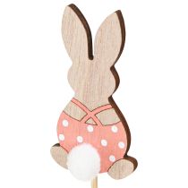 Artikel Bloemenstok Kleurrijke Konijn Houten Decoratie Pasen 6cm 12 st.