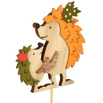 Artikel Bloemplug egel met kind herfstdecoratie hout 8,5cm 8 st