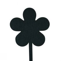 Artikel Bloemplug bloem minipanelen hout zwart Ø10cm 6st