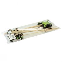 Artikel Bloemplug kikker grappige decoratieve plug hout 7,5cm 12st