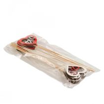 Artikel Bloemenplug Valentijnsdag sierplug hart rood 7cm 12 st