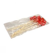 Artikel Bloemplug kerstpakket decoratie rood 2,5cm 15 st