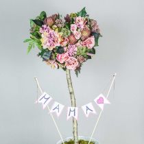 Boeket dahlia en protea, zijden bloemen, zomerdecoratie L25cm