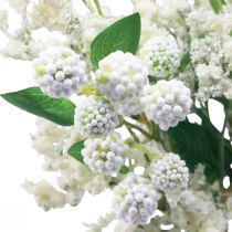 Artikel Kunstbloemenboeket zijden bloemen bessentak wit 48cm