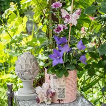 Artikel Decoratieve bloempot van zalmkleurig metaal, plantenbak Ø15,5 cm H15 cm