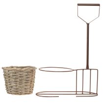 Artikel Bloempot tuingereedschap decoratief bruin Ø17,5cm H30cm