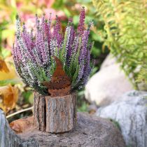 Artikel Bloempot hout schors plantenbak kabouter roest H24cm