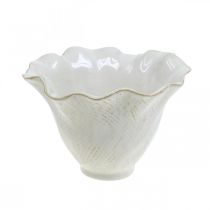 Artikel Bloempot keramiek plantenbak bloembeker plantenpot wit Ø15cm
