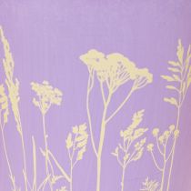 Artikel Ronde pastelkleurige bloempot met bloemenmotief voor kamerplanten, 12 cm, 3 stuks
