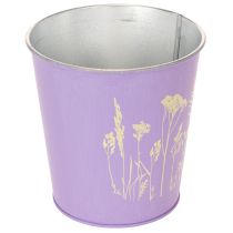 Artikel Ronde pastelkleurige bloempot met bloemenmotief voor kamerplanten, 12 cm, 3 stuks