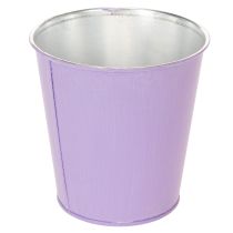 Artikel Metalen bloempotjes met bloemenpatroon in pasteltinten Ø10 cm - set van 3