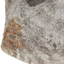 Artikel Bloempot schelpsteen antiek grijs maritiem 22×18×13cm