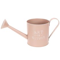 Artikel Vintage decoratieve bloempot/gieter, antiek roze zink, Ø16,5 cm H17 cm