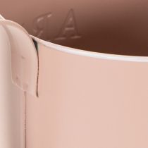 Artikel Vintage decoratieve bloempot/gieter, antiek roze zink, Ø16,5 cm H17 cm