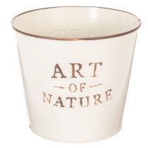 Artikel Zinken bloempot Art of Nature Crème Ø17,5cm H15cm
